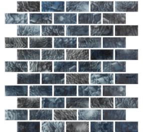 Waterlace Matte/Satin 1X2 Offset Mosaic 10X12 - Yaro Swatch