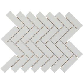 Color Wheel Mosaic Herringbone 1X3 Dm 9X12 Mt Grp1 - Matte Desert Gray Matte Swatch