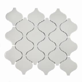Influence Gloss Arabesque Mosaic 10X12 - Gray Swatch