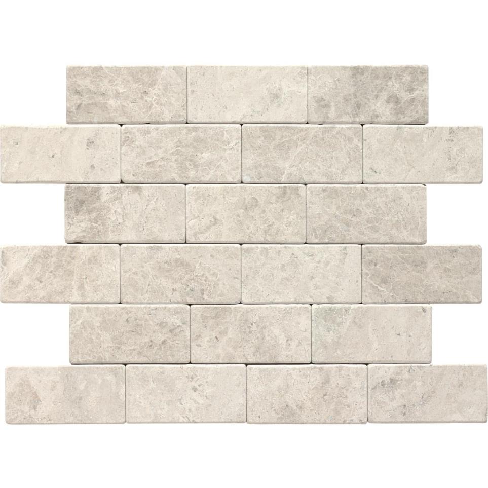 Limestone Rectangle 3X6 TM by Bel Terra - Arctic Gray Tumbled