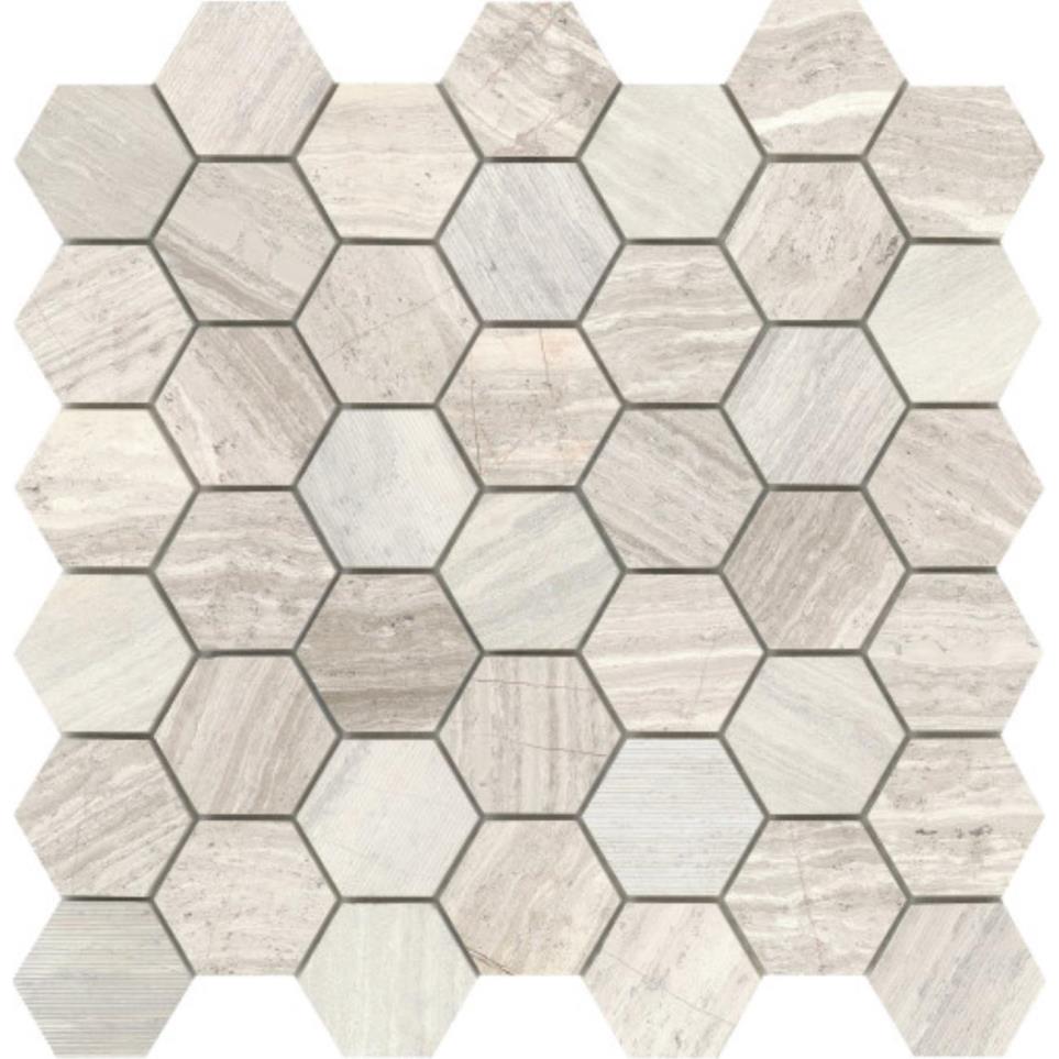 Metro 2Inch Hexagon Mix Mosaic 12X12 by Emser Tile, LLC - Cream