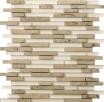 Lucente Glass  Stone Gloss/Matte Linear Mosaic 12X13 - Lido Swatch