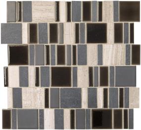 Midpark Mosaics Square Random 2 Mm 14X14 Mt - Shadow Matte Swatch