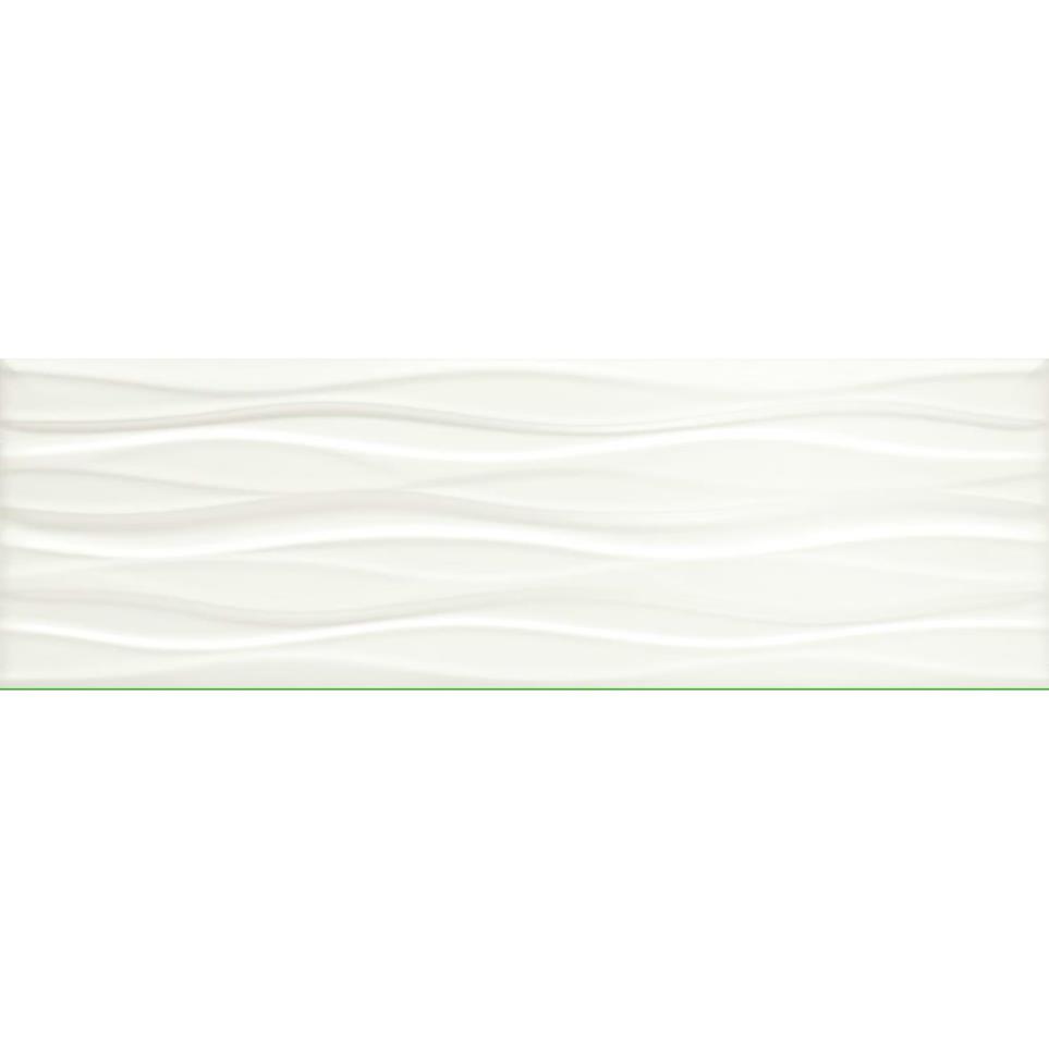 Visual Impressions Rectangle Wave 8X24 Mt by Bel Terra - White Matte