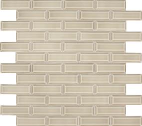 Revalia Remix Brick Joint 2X6 Mm 13X15 Bevel Gl - Jubilee Beige Glossy Swatch