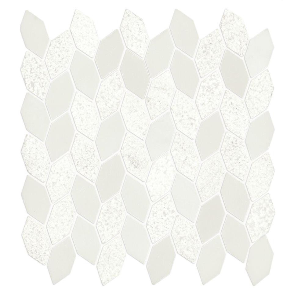 Candora Leaf Mm 12X11 Straight Edge Mx by Bel Terra - Vestal White Mix