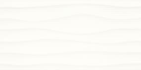 Multitude Rectangle Wave 12X24 Tx - Origami White Textured Swatch