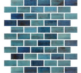 Waterlace Matte/Satin 1X2 Offset Mosaic 10X12 - Lami Swatch