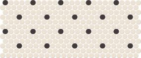 Keystones Penny Rounds Dm 10X22 Mt Grp1 - Arctic White/Black Matte Swatch