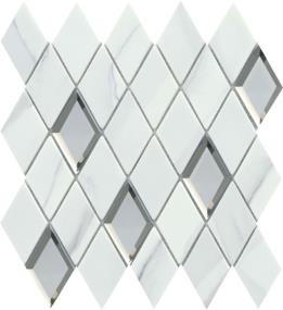 Lamour Polished 2X4 Diamond Mosaic 12X12