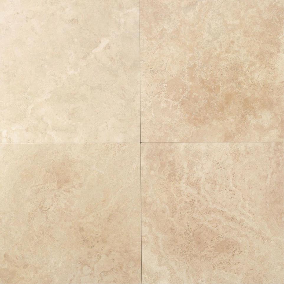 Travertine Square 24X24 Hn by Daltile - Mediterranean Ivory Honed