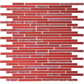Opulence Random Linear 3/8 Mm 12X12 Gs - Ruby Glass Swatch