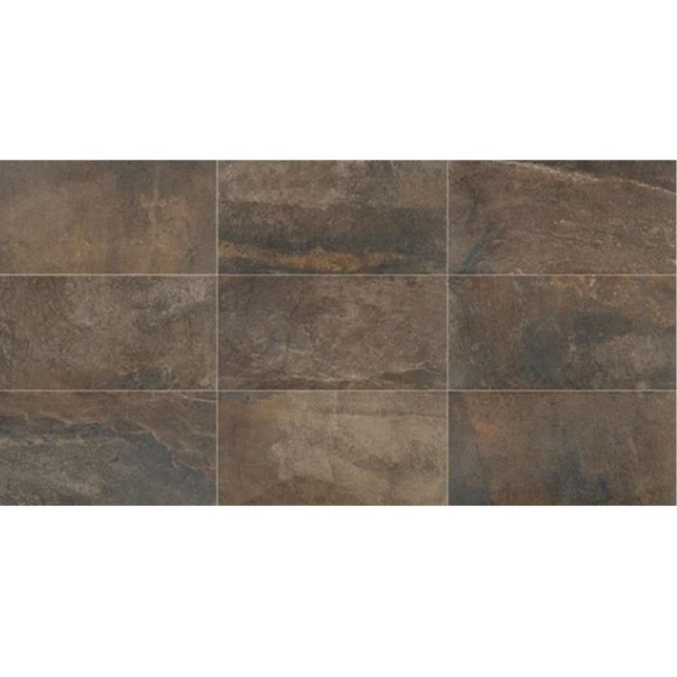 Slate Attache Rectangle 12X24 MT by Daltile - Multi Brown Matte