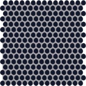 Color Story Mosaics Penny Rounds Mm 12X14 Gl Grp3 - Navy Glossy Swatch