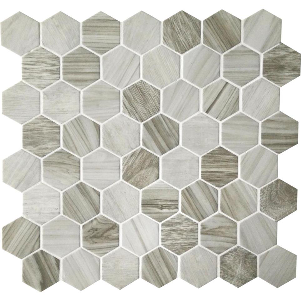 Crosswood Hexagon 1.5 Mm 11X12 Mt by American Olean - Seagull Matte