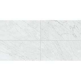 Marble Attach Lavish Rectangle 12X24 ST - Diamond Carrara Satin Swatch