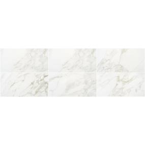 Marble Obsession Rectangle 12X24 Mt - Arabescato Matte Swatch