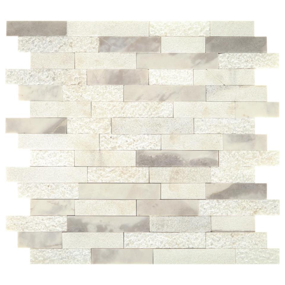 Minute Mosaix Random Linear Mm 13X12 Straight Edge Mx by Bel Terra - Stormy Mist Mix