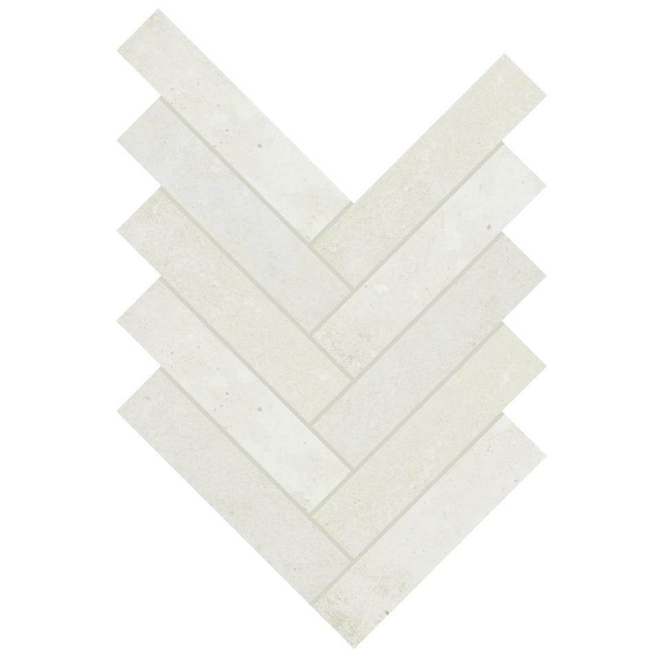 Rekindle Herringbone Stepwise 2X6 Mm 7X4 Mt by Daltile - White Matte
