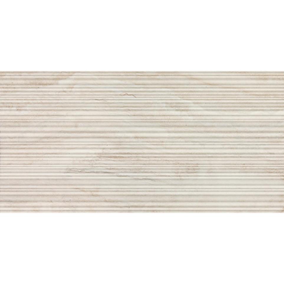 Calligo Rectangle Fluted Microban 12X24 Mt by Bel Terra - Tusk Matte