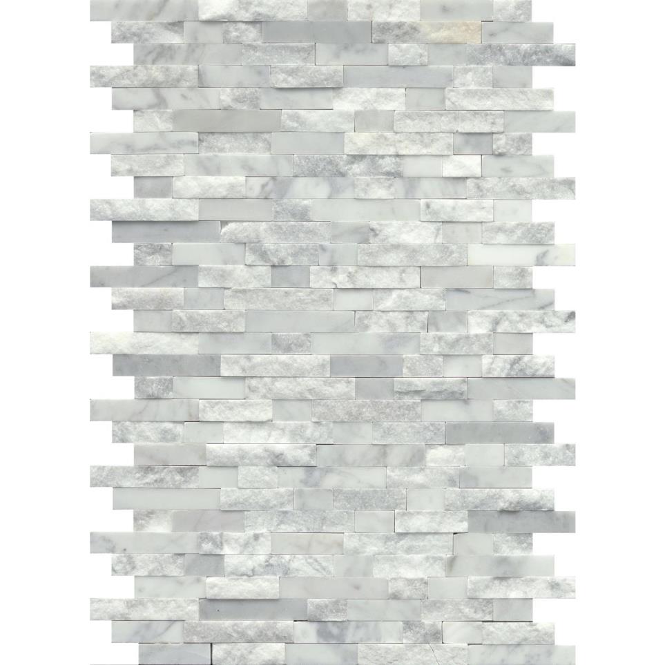 Feature Natural Split Face Mosaic 12X18 by Emser Tile, LLC - White