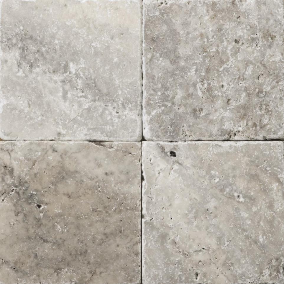 Trav Ancient Tumbled 8X8 by Emser Tile, LLC - Silver