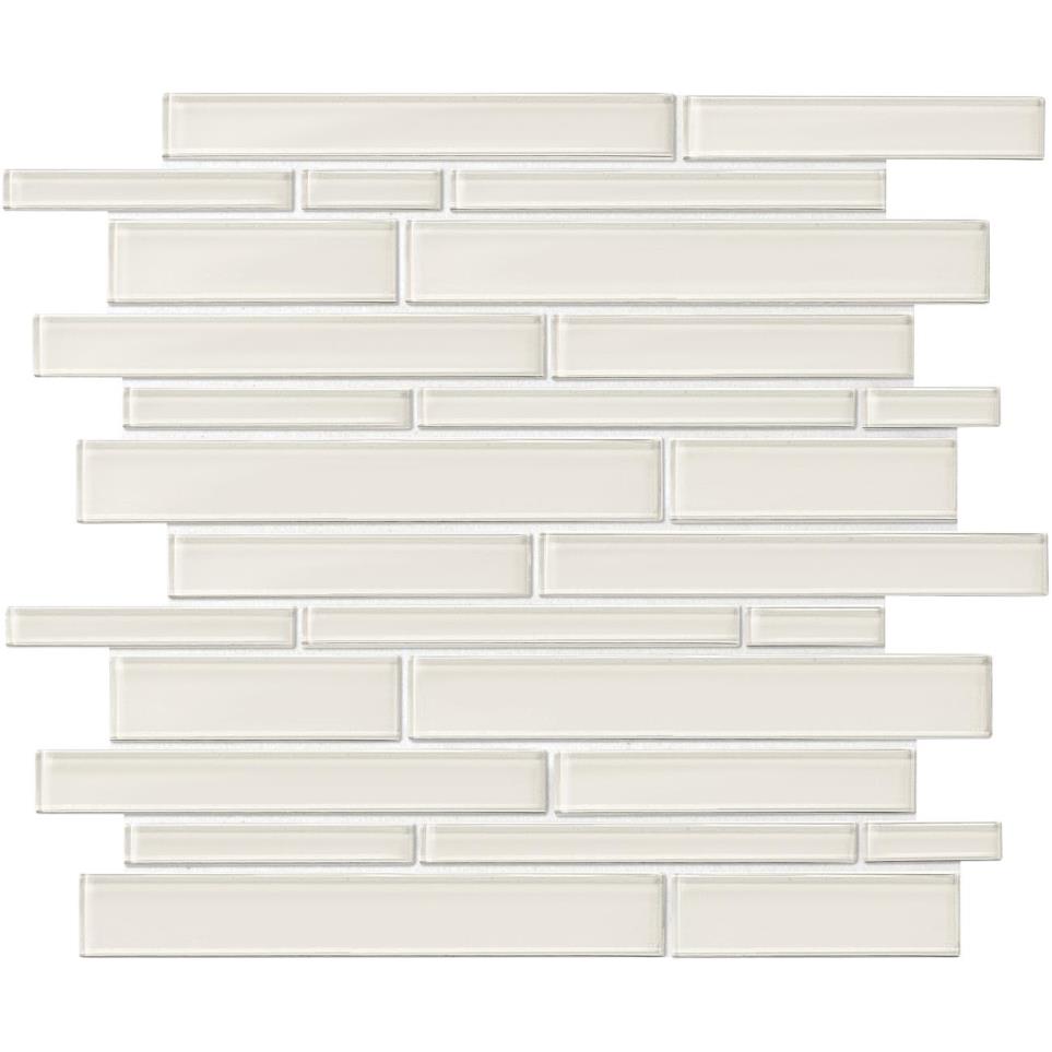 Amity Random Linear Mm 11X13 Gs by Daltile - White Glass
