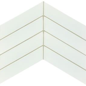 Concept Chevron Gloss Mosaic 8X12 - White Swatch