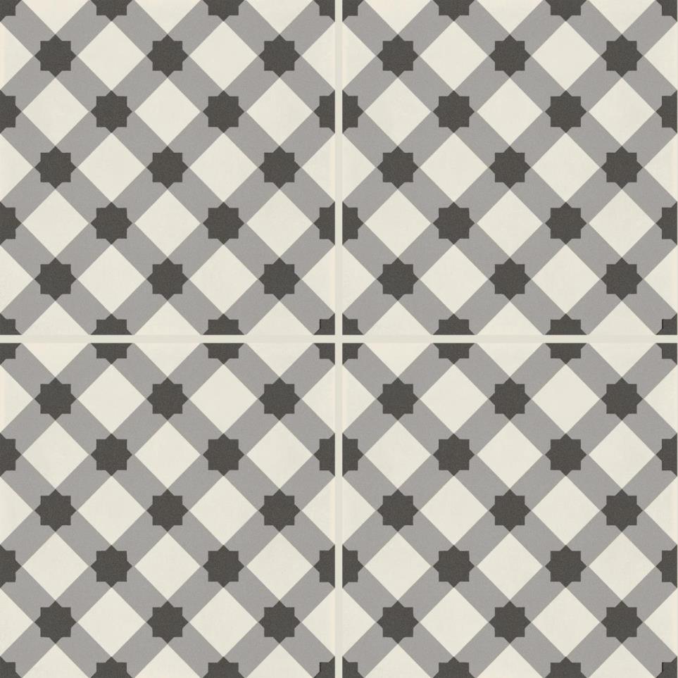 D_Segni Square Plaid 8X8 Mt by Marazzi - Plaid Smoke Blend Matte