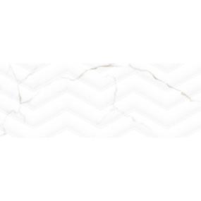 Sculpture Chevron Gloss 13X36 - White Swatch
