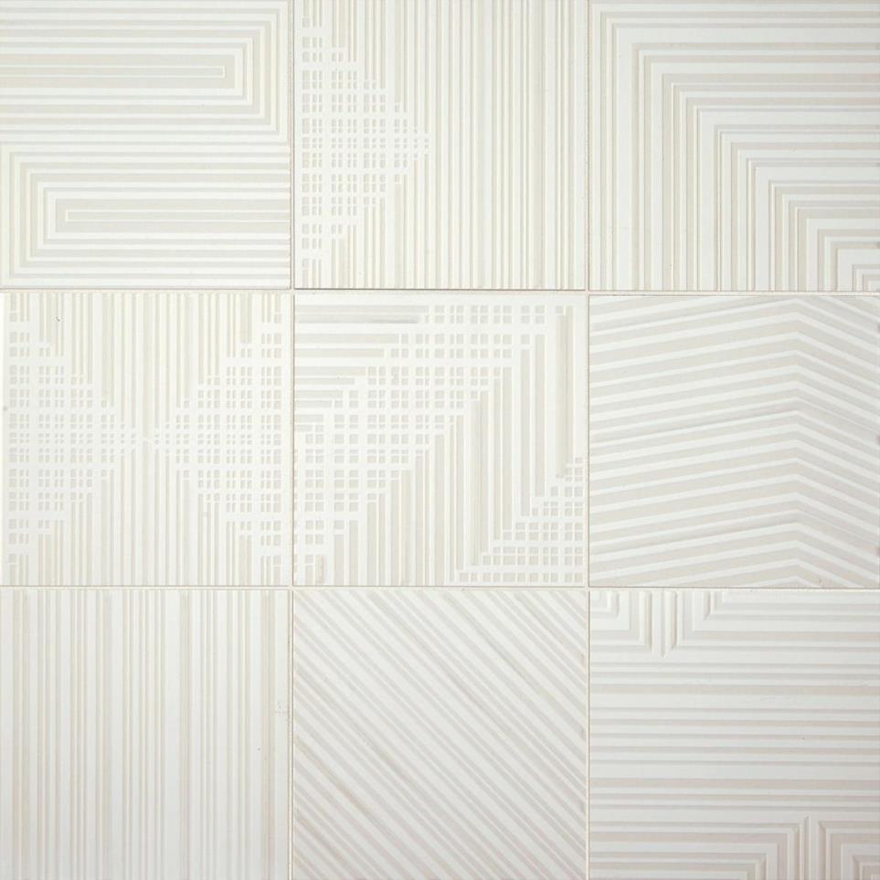 Geometric Fusion Square 8X8 Mx by Daltile - Pearl Mixed