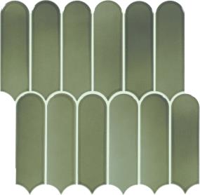 Artefino Vintage Fish Scale 2X6 Mm - Verdelite Glossy Swatch