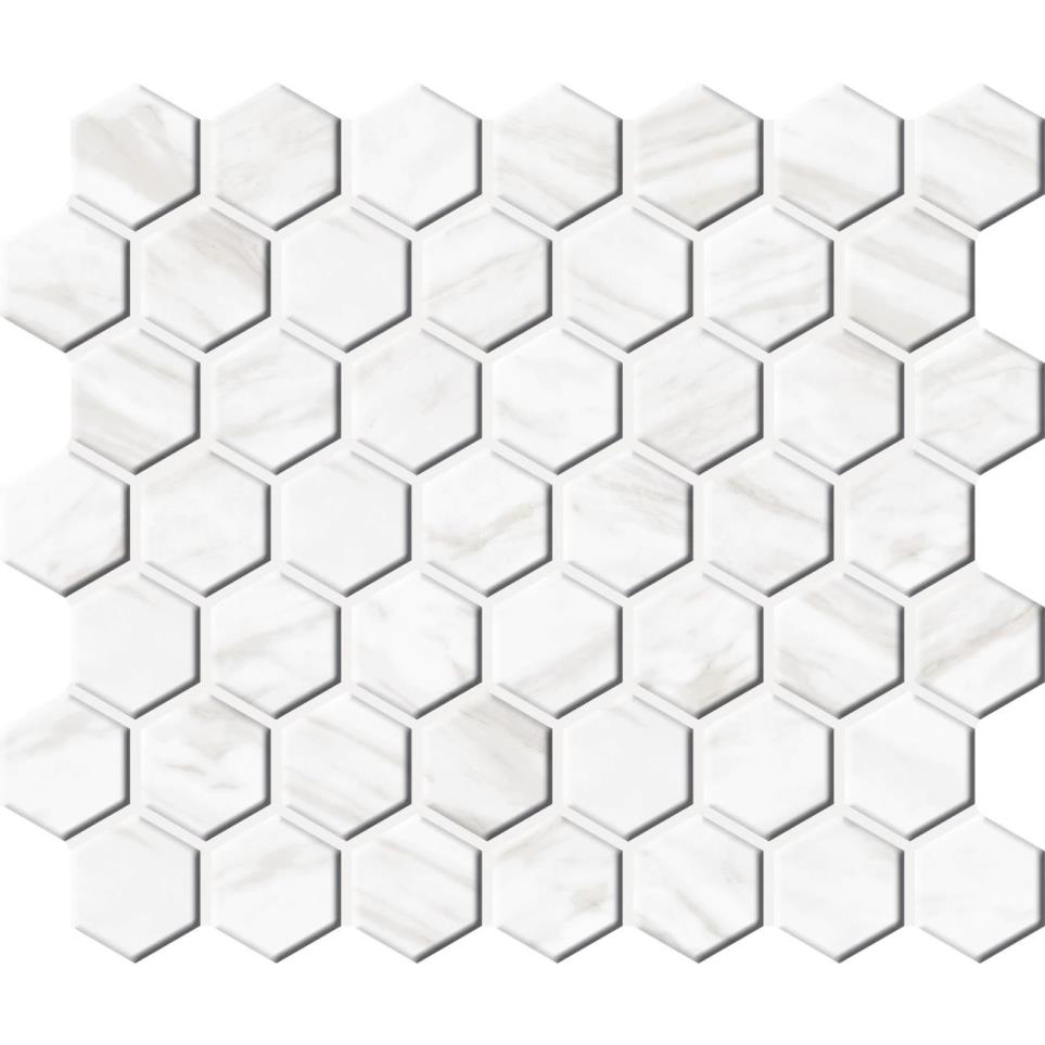 Perpetuo Hexagon 1.5 Dm 12X14 Mt by Bel Terra - Timeless White Matte