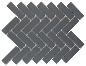 Color Wheel Mosaic Herringbone 1X3 Dm 9X12 Mt Grp2 - Matte Chalkboard Matte Swatch