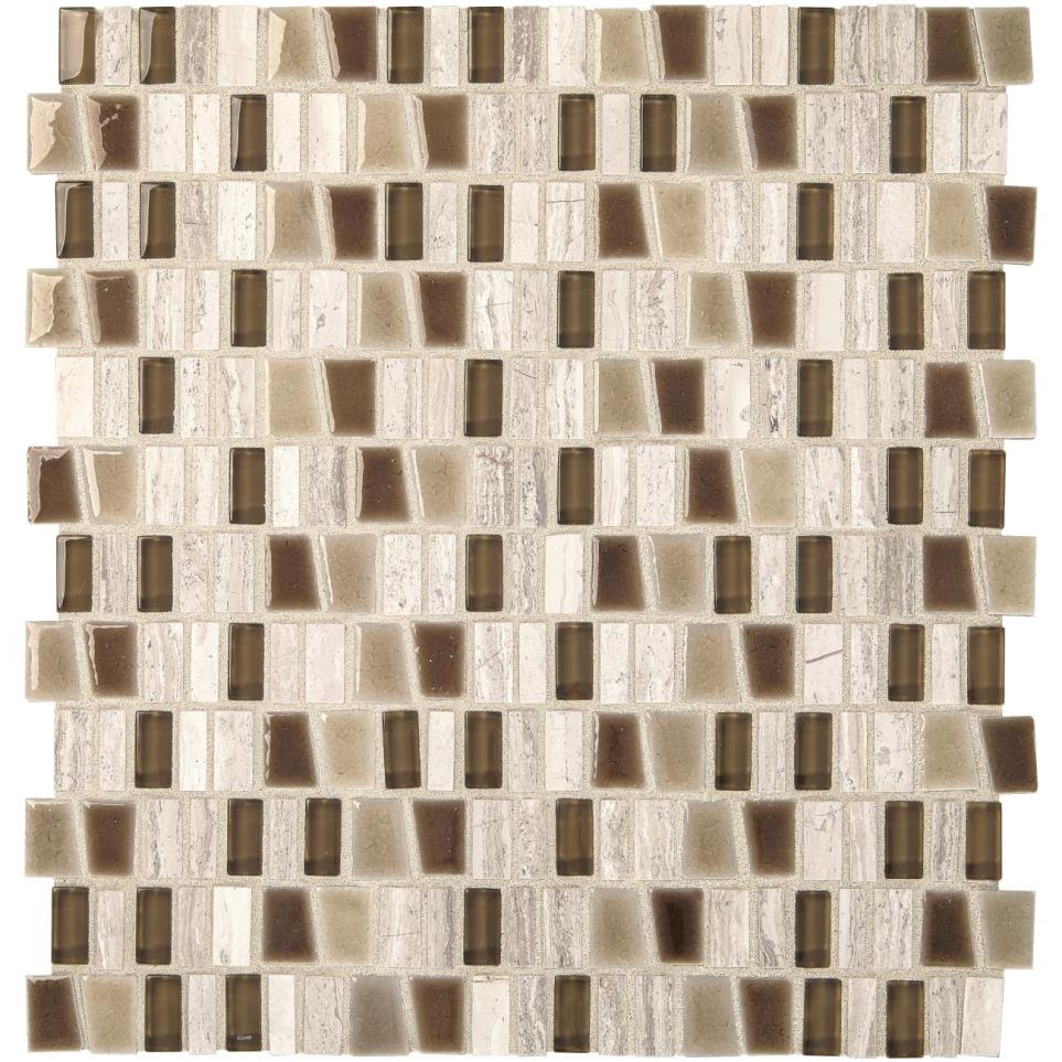 Midpark Mosaics Trapezoid Random 1 Mm 12X12 Mt by Bel Terra - Sandbox Matte