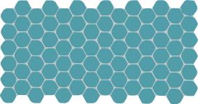 Keystones Organic Hexagon 2 Dm 12X24 MT Grp4 - Ocean Blue Matte Swatch