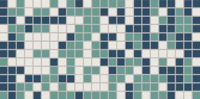 Unglazed Mosaics Blend 1X1 Dm 12X24 Mt Pattern - Optimistic Blend Matte Swatch