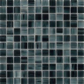 Swirl Glossy Glass 1X1 Mosaic On 12X12 - Lake Swatch