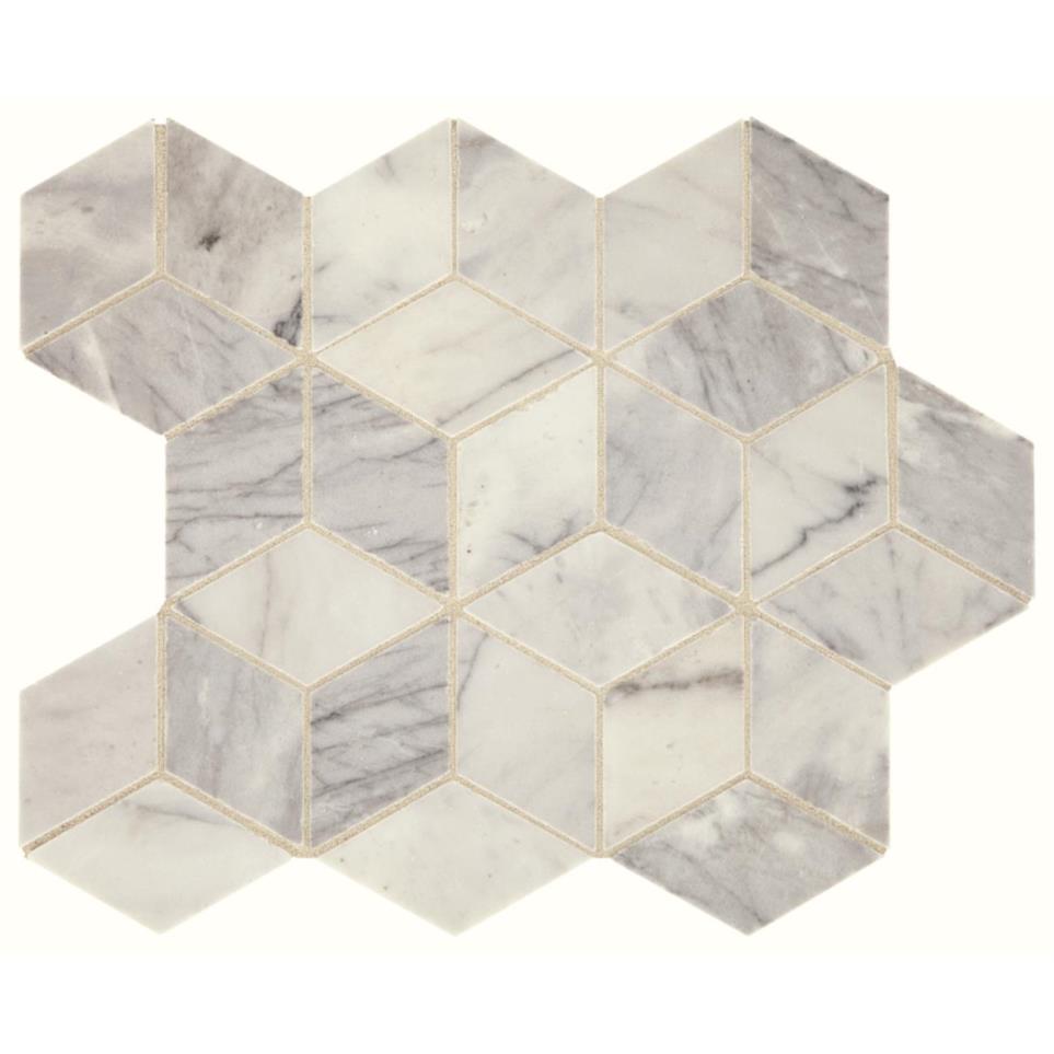 Sublimity Cubist Mm 14X11 Straight Edge Hn by Bel Terra - Cirrus Storm Honed