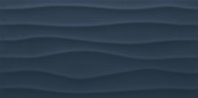 Multitude Rectangle Wave 12X24 Tx - Nostalgic Blue Textured Swatch
