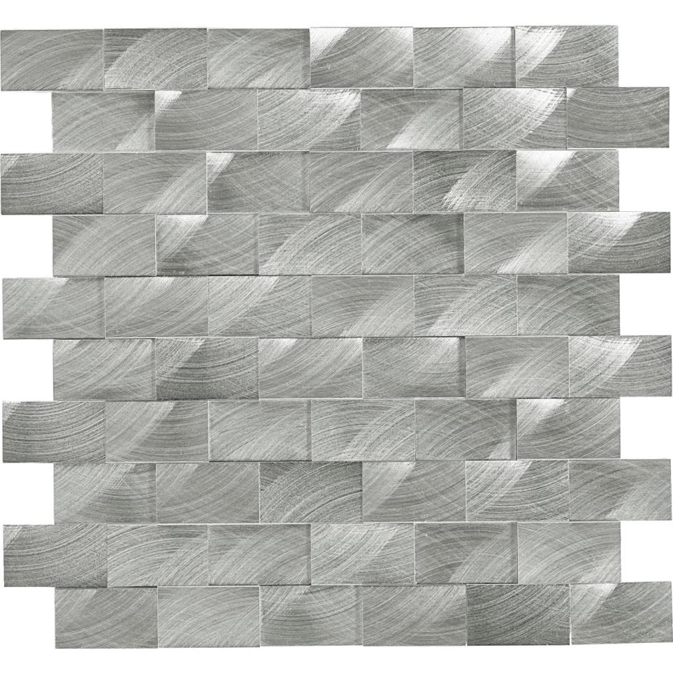 Structure 3D Brick Joint 1X2 Mm 12X12 St Grp1 by Daltile - Steel Satin