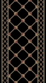 Traditional Trellis Runner - Black Diamond Swatch