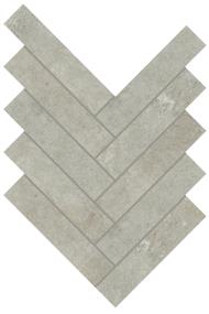 Rekindle Herringbone Stepwise 2X6 Mm 7X4 Mt - Light Grey Matte Swatch