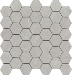 Sterlina II Matte 2 Hexagon Mosaic 12X12 - Gray Swatch