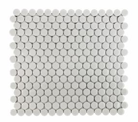 Influence Gloss Penny Mosaic 12X12 - Gray Swatch