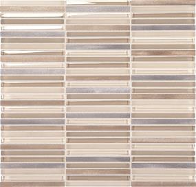 Lucent Skies Stacked 3/8X4 Mm 12X12 St - Sunlit Dawn Satin Swatch