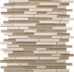 Lucente Glass  Stone Gloss/Matte Linear Mosaic 12X13 - Murano Swatch
