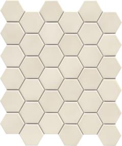 Savvy Glossy 2 Hexagon Mosaic 11X12 - Oat Swatch