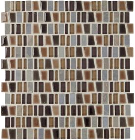 Midpark Mosaics Trapezoid Random 1 Mm 12X12 Mt - Bark Matte Swatch