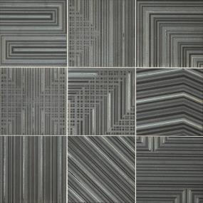 Geometric Fusion Square 8X8 Mx - Graphite Mixed Swatch
